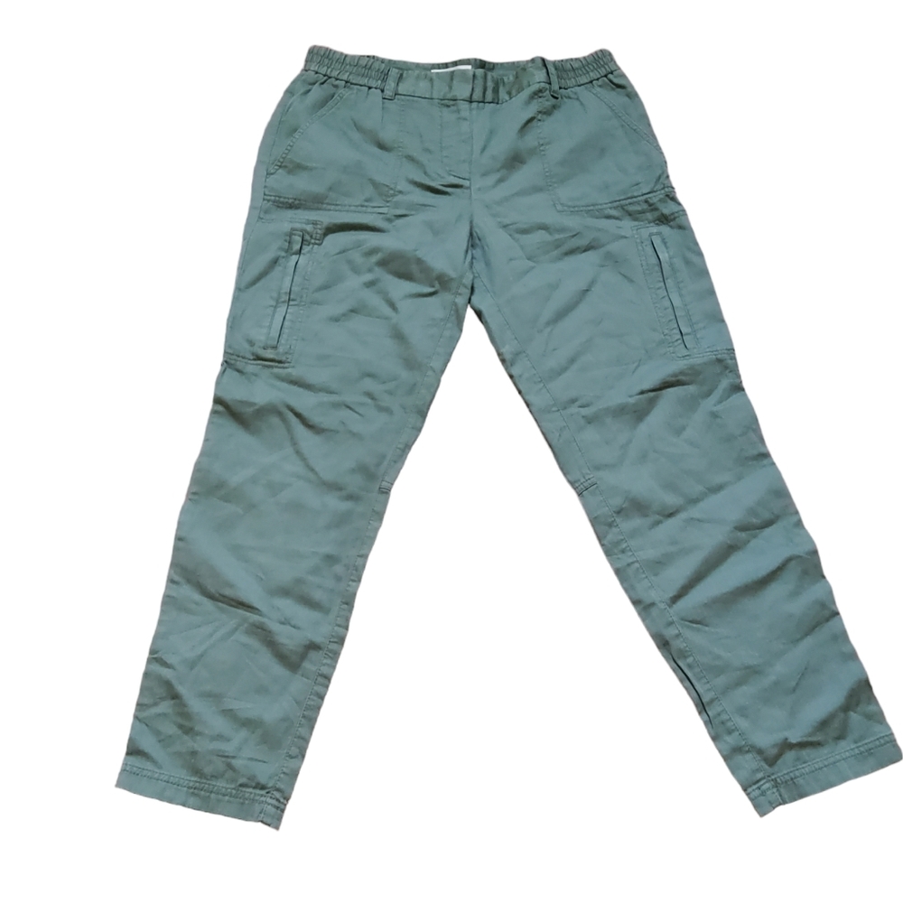 Ann Taylor Loft Cargo Pants Size 4T Tall Olive Green New